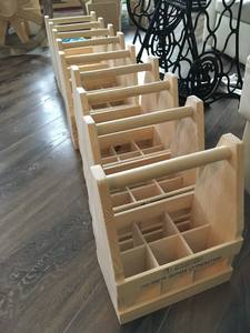 Handcrafted Wood Beer Tote Caddies Beer Carrier Beer Caddy Man Cave - Product Image 2