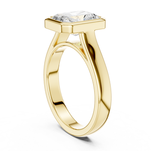 2CT 18K Yellow Gold Radiant Cut Lab Grown Diamond Bezel Modern Engagement Ring Custom Fine Jewelry Wedding Ring IGI Certified - Product Image 5