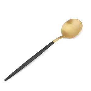 Juego de cubiertos de acero inoxidable con acabado satinado, nuevo, para cocina, cuchillos, cucharas, tenedores, latón pulido satinado - Product Image 5