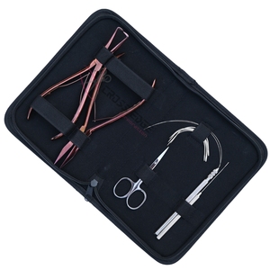 Kit de Herramientas para Extensiones de Cabello con Pinzas de 7 Pulgadas, Recortadora Pequeña para Salón, Agujas de Extensión en Forma de C, Accesorios para Técnicos - Product Image 1