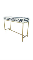 Meuble de style marocain, table console en incrustation d'os, couloir, trois tiroirs, table console en incrustation d'os, Royaume-Uni, pour la décoration intérieure, table console