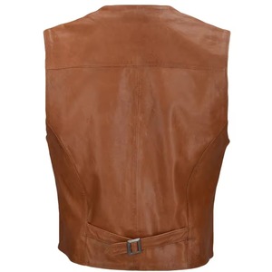 Chaleco de Invierno 2026 de Alta Calidad, Cortavientos, Casual, para Hombre, de Cuero Genuino, Diseño Elegante, con Logotipo Bordado y Etiquetas - Product Image 3
