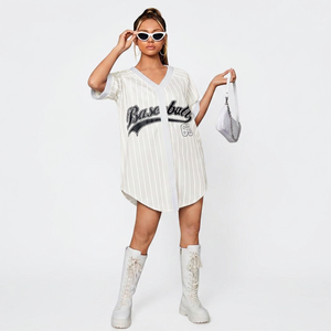 Camiseta de Béisbol Vintage a Rayas de Alta Calidad OEM/ODM, Personalizada, Estilo Urbano, Oversize, con Gráficos en la Parte Delantera, Transpirable, Sin Mangas, Unisex - Product Image 3