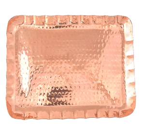 Durable Copper Serving tray Best Wedding <b>Decoration</b> Copper hammered Design Server Tray At Wholesale Price - Product Image 1