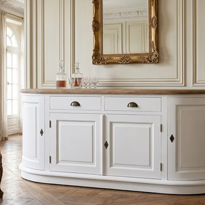 Commode Liana en teck massif naturel, meuble de rangement contemporain pour chambre à coucher, salon, hôpital, écologique, 6 tiroirs - Product Image 3