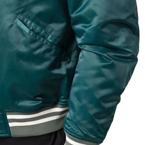 Chaqueta Bomber Personalizada con Nombre y Número del Equipo, Chaqueta de Béisbol de Satén con Diseño de Collage, Chaqueta Delgada para Hombre con Cuello Alto y Logotipo Frontal Transpirable - Product Image 3