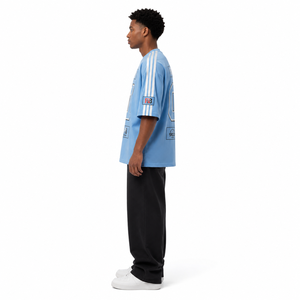 T-shirt graphique Y2K Motorsport en coton épais 280 GSM, coupe oversize, personnalisé, unisexe, streetwear de luxe, Rehman Brothers - Taille 2XL - Product Image 3
