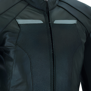 Blouson de course en cuir respirant, style moto sport, fermeture éclair sur le devant, streetwear vintage, vêtement d'extérieur, marque privée, vente en gros - Product Image 6