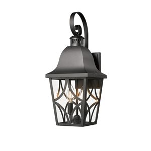 Nero opaco parete esterna lanterna impermeabile parete esterna applique per il portico Garage porta anteriore di illuminazione di vetro trasparente parete di montaggio 1 - Product Image 5