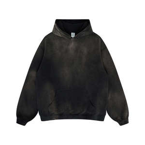 Men's Customized Solid Casual Acid Wash Hoodie <b>Polyester</b>/Cotton Blend Quick Dry Breathable Windproof Waterproof Winter OEM - Product Image 6