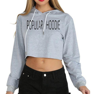 Sudadera Corta con Capucha para Mujer, Ecológica, de Secado Rápido, Ligera, Personalizable, Blanca, Talla Grande, con Bordado, para Invierno - Product Image 3