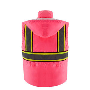 Gilet de sécurité réfléchissant haute visibilité avec fermeture éclair frontale, design personnalisé, logo et couleur sur mesure - Product Image 5