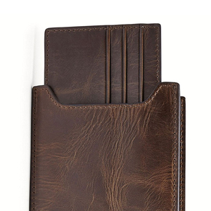 Cartera Corta de Cuero Genuino para Hombre, Diseño Delgado, de Alta Calidad, con Cierre Abierto, OEM ODM, Último Modelo, Lujosa y Clásica - Product Image 6