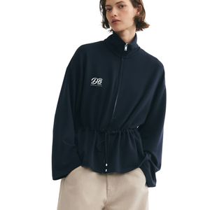 Sweat-shirt zippé à cordon de serrage, décontracté, à manches longues, coupe ample, léger, streetwear personnalisé, vente en gros - Product Image 1