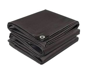Bâche en PE imperméable pour extérieur, bords renforcés, tissu noir, rouleau de bâche, usage industriel et commercial, bâches pour stockage en vrac - Product Image 1