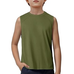 Camiseta sin mangas para niños, cuello redondo, sin mangas, para niños, con logo personalizado, camiseta sin mangas para bebés, venta al por mayor, OEM, transpirable - Product Image 6
