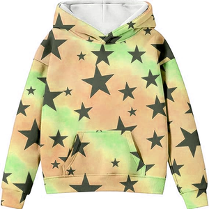 Sudadera con Capucha de Alta Calidad para Hombre con Estampado de Estrellas, Fabricación de Sudaderas con Capucha de Felpa de Algodón al por Mayor OEM ODM - Product Image 6