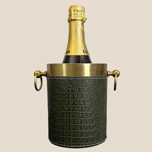 Refroidisseur à vin en similicuir cousu - Product Image 3