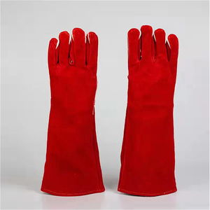New Trending Welder Work <b>Gloves</b> High Quality Cowhide Leather Molten Metal Splash Test <b>Type</b> B Long Cuff Full Finger Welding <b>Glove</b> - Product Image 4
