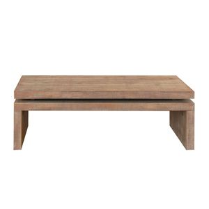 Tavolino da Salotto in Legno Naturale 47,6 L x 23,6 L x 16,3 H, Versatile Tavolino da Caffè a 2 Ripiani - Product Image 4