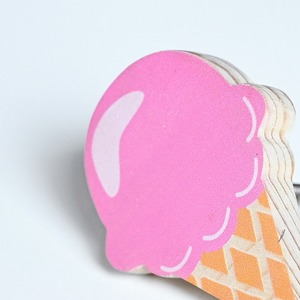 Boutons de tiroir contemporains en bois de pin durable pour enfants, poignées de commode rose en forme de crème glacée pour armoire, vente en gros - Product Image 4