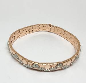 Bracelet de tennis à motif nid d'abeille en or 14 carats certifié IGI pour hommes et femmes H VS diamants naturels - Product Image 2