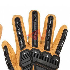 Guantes de Seguridad Profesionales de Cuero con Protección TPR Contra Impactos, Nuevo Diseño, Para Trabajos de Construcción y Mantenimiento - Product Image 6