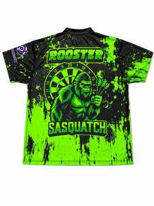 Polo Dart Personnalisé Rooster Sasquatch pour Homme, Manches Courtes, Vert et Noir, Impression Numérique, Séchage Rapide - Product Image 3