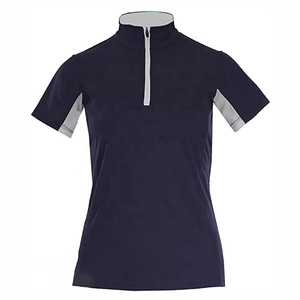 New 2027 Style Women's Equestrian Base Layers Short Sleeve Horse Rider Clothing Embroidered Logo Spandex/Polyester Knitted - Product Image 6