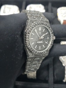 Reloj de Acero Inoxidable con Diamantes Moissanite VVS de 16 mm y 12 mm, Automático, para Hombre y Mujer, Diseño de Espinas Negras, Estilo Antiguo de Lujo - Product Image 2