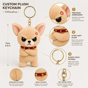 พวงกุญแจตุ๊กตาผ้ากำมะหยี่รูปสัตว์และผักแบบกำหนดเองจากผู้ผลิต ของเล่นส่งเสริมการขาย - Product Image 3