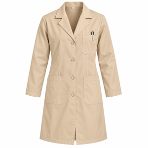 Bata de Laboratorio Profesional Unisex de Manga Larga, Uniforme Médico para Doctor y Enfermera con Múltiples Bolsillos para Hospital y Clínica - Product Image 3