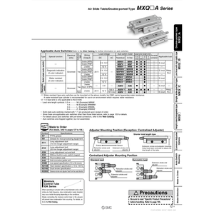 Table coulissante pneumatique SMC MXQ12A-10Z - Product Image 1