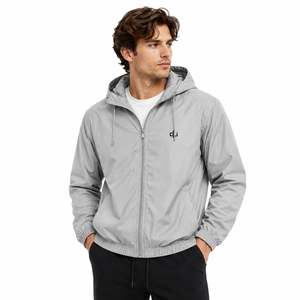 Top Quality Customized Logo Hiking Wind Stopper Raincoat Full Zip Hooded Wind Resistant <b>Running</b> <b>jacket</b> for <b>men</b> Trendy Streetwear - Product Image 1