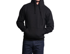 Sudadera con capucha de algodón y spandex transpirable para hombre, de color liso, estilo casual, al por mayor. - Product Image 1
