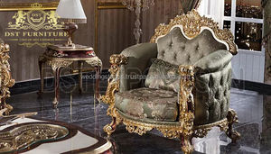 Juego de Sofás de Madera de Teca Tallada de Lujo Real para Sala de Estar - Diseño Extravagante Exclusivo con Color Personalizable - Product Image 3