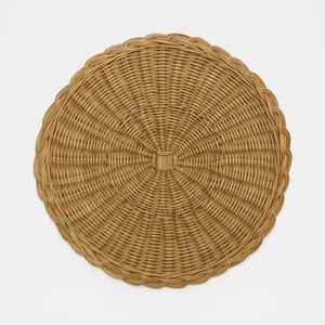 Hot Selling 2026 Natural Rattan Charger Plates Customize Sizes Variety of Colors Handmade Rattan <b>Placemat</b> for Table Decoration - Product Image 5