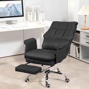 Sedia da Ufficio Girevole Ergonomica con Poggiapiedi, Altezza Regolabile, Reclinabile, Base in Nylon Nero per il Massimo Comfort - Product Image 2