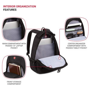Sac à dos extensible pour ordinateur portable, ouverture à 180 degrés, chargement USB, pour les voyages technologiques modernes - Product Image 6