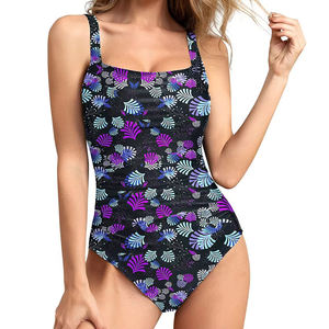 Nouveau Maillot de Bain Une Pièce Sexy Taille Haute pour Femme, Design Découpé Rayé, Bretelles, Coupe Classique, Perles - Product Image 5