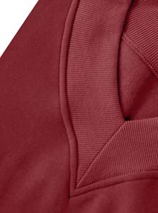 Sudadera con Capucha y Cuello en V, Holgada, de Felpa Suave, con Logotipo Estampado en la Parte Delantera, Apliques, Manga Larga, Cómoda, Informal, para Mujer, Invierno - Product Image 4