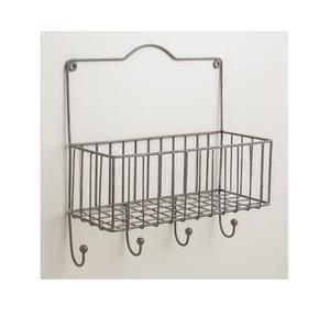 Cesta colgante de metal para pared que ahorra espacio, ideal para hogares compactos, apartamentos y áreas de vida organizadas - Product Image 1