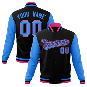 Chaqueta universitaria de alta calidad para hombre personalizable con logotipo directo de fábrica Proveedores-Chaqueta de béisbol con patrón de letras de deportes de invierno - Product Image 3