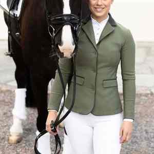 เสื้อแจ็คเก็ตขี่ม้าสำหรับผู้หญิง SOLID INTERNATIONAL ระดับท็อปคลาส สำหรับการแข่งขันกระโดดข้ามเครื่องกีดขวาง ผลิตจากผ้าฝ้ายผสมโพลีเอสเตอร์ - Product Image 4