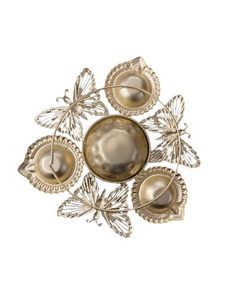 Peacock Decorative Urli Bowl Handcrafted <b>Floating</b> Flower T Light <b>Candle</b> Metal Urli for Home - Product Image 2