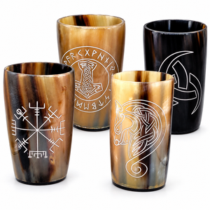 Taza de Cuerno de Búfalo Hecha a Mano, Artesanal, Ecológica, Pulida, de Color Natural, Tamaño Personalizado, Resistente al Agua, Estilo Rústico - Product Image 1