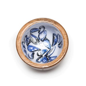 Bol à salade en bois écologique avec impression émaillée, durable, pour la maison, en bois tressé, en bambou, fait main, en gros - Product Image 6