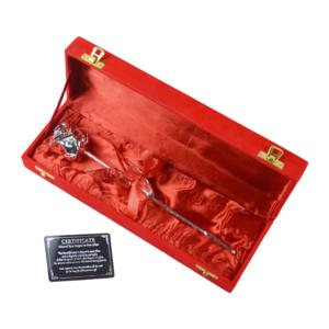 Excepcional Diseño de Rosa Natural con Acabado Plateado para Regalo de Aniversario, Regalo de San Valentín y el Mejor Regalo para Parejas - Product Image 1