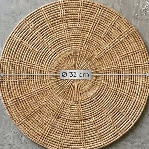 Placas de ratán de Vietnam Premium naturales ecológicas, cargadores elegantes de algas marinas, juego al por mayor, platos y platos a precio de fábrica - Product Image 4