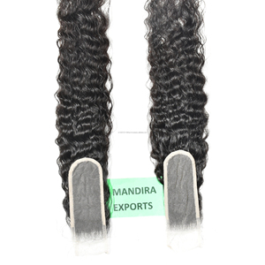 Extensiones de cabello humano procesado químicamente sin encaje tejido rizado cierre 2*6 de templo indio virgen HD de la mejor calidad - Product Image 2